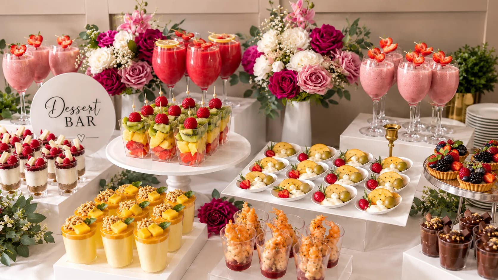 Buffet spread of shared dishes